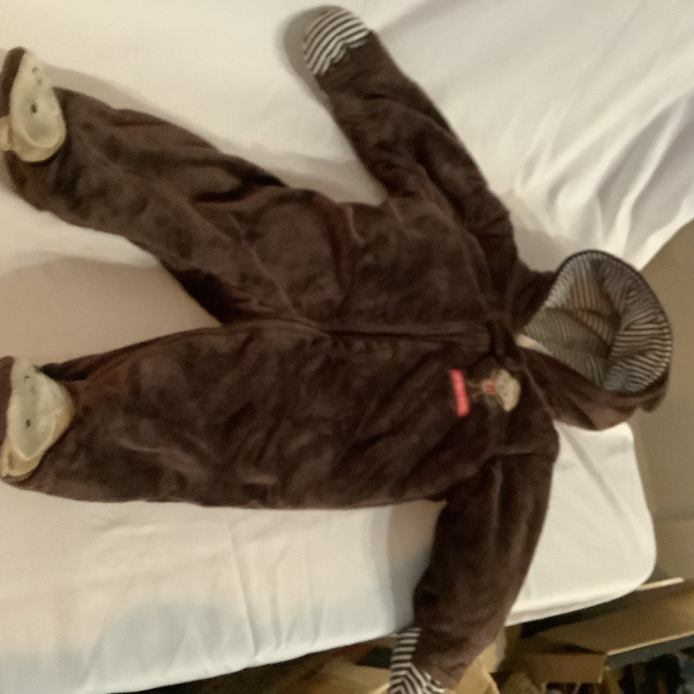 Carter's Brown and White Striped Fabric